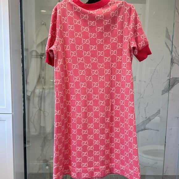 Gucci Jacquard GG Knit Pink Dress - Picture 4 of 5
